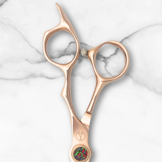 6 Inch Rose Gold Hair Cutting Shears with Gem
