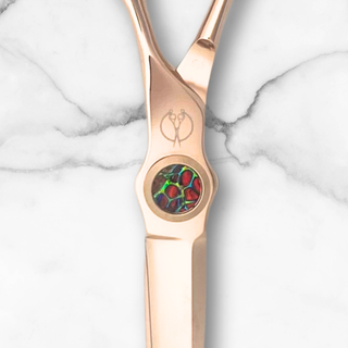 6 Inch Rose Gold Hair Cutting Shears with Gem
