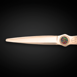6 Inch Rose Gold Hair Cutting Shears with Gem