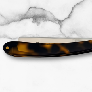 Straight Edge Shave Saki Epoxy Carbon Series - Classic Tortoise