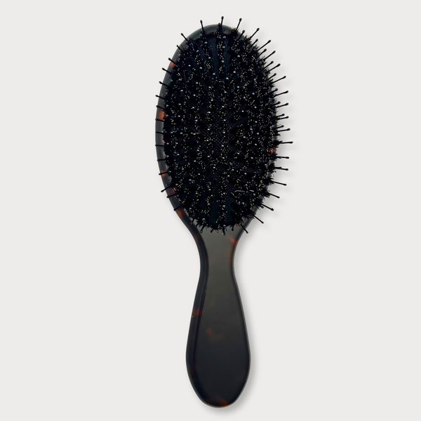Boar Hair & Nylon Bristle Brush - Dark Tortoise — studio grey