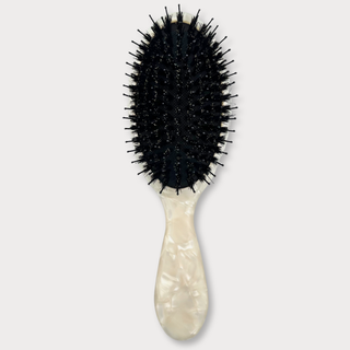 Boar Hair & Nylon Bristle Brush - Pearl — studio grey