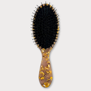 Boar Hair & Nylon Bristle Brush - Pink and Yellow — studio grey