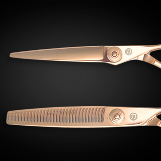 Gold Saki Tsuru Hairdressing Shears Set (Hair Cutting and Thinning Shears)