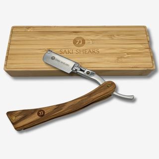 Kaze Shavette Straight Razor by Saki Shears — studio grey