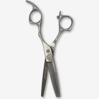 Saki Kanzen Damascus Texturizing/Thinning Shears — studio grey