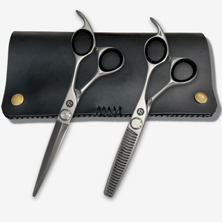 Saki Tanto 440C Hair Cutting Shears Set (Hair Cutting and Thinning Shears) — studio grey