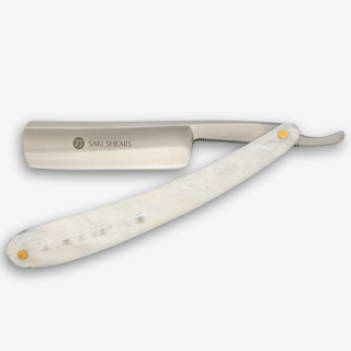 Straight Edge Shave Saki Epoxy Carbon Series - White Pearl — studio grey